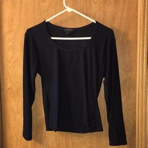 World Brand Girls Black Long Sleeve Top Size Large Excellent Condition